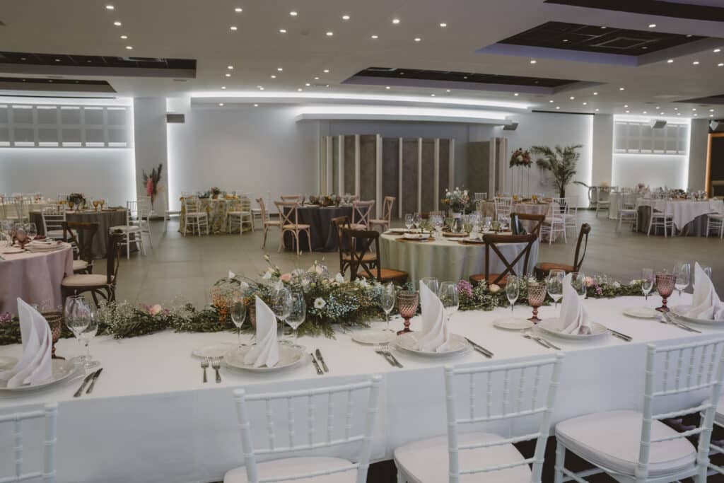 mesas salones de bodas atardecer salones