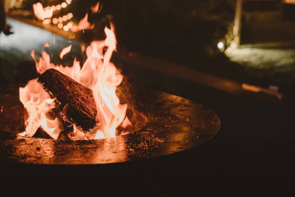fuego y zamburiñas