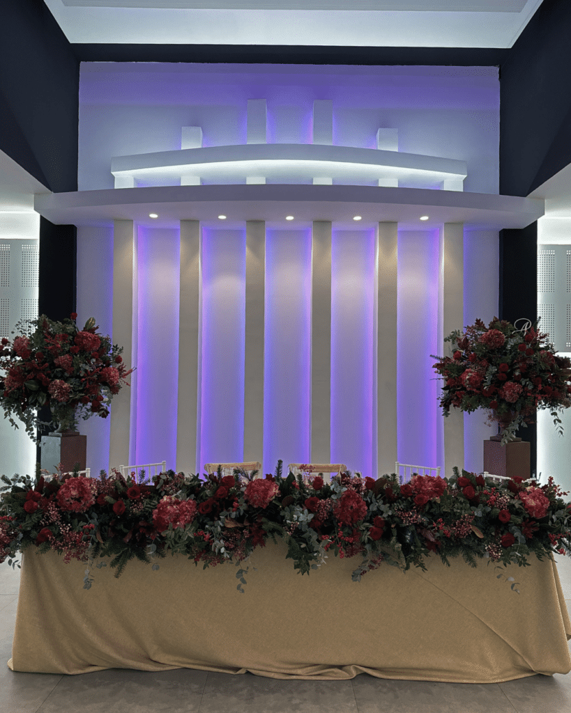 mesa nupcial salon interior